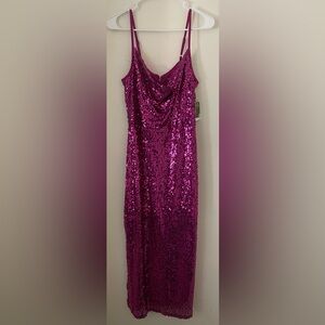 Taylor Sparkling Pink Sequin Dress